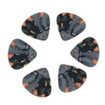 Cute elephant printed guitar picks, 12-piece set with thin, medium, and thick styles, comes with a storage case