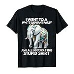 Funny White Elephant Gift Wrapped Elephant Dumb Gift T-Shirt