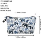 Livel lhood Elephant Makeup Bag Cute Small Makeup Organizer Bag Travel Toiletry Zipper Pouch Datura Cosmetic Bag Gift for Women Girls