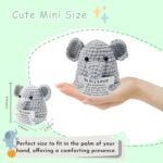 NEUYEE Mini Cute Positive Crochet Elephant Gifts Handmade Emotional Inspirational Support Gift for Lovers Husband Boyfriend