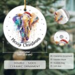 Elephant Ornament 2025 – Elegant Friendship Ornament Gift Exchange, Unique Christmas Tree Decoration for Men Women Friends, Animal Lovers Keepsake Idea