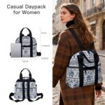 HAWEE Women’s Backpack Purse Medium Size with Trolley Sleeve, Adjustable Strap/Top Handle, Water Resistant Travel Daypack, Elephant