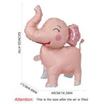 2PCS Matte self-standing elephant animal balloon 3D Jungle Large Elephant Foil Balloons For Kids safari themed birthday party gender indication baby shower Decor supplies Pink