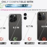 MUQR Compatible for iPhone 16 Pro Case with Card Holder Cute – Kawaii Design Military-Grade Drop Protection Rugged Wallet Cases for Women (White Elephant Spraying Flowers)