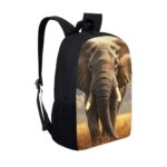Dellukee Kids Backpack Elephant Print Fashion School Bags For Boys Stylish Lightweight Student Daypack Backpack