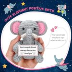 Best Friend Friendship Elephant Gifts for Women,Best Friend Birthday Christmas Gifts for Bestie, Elephant Decor Crochet