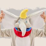 NEWCOSPLAY Unisex Adult Grey Flying Elephant Onesie Pajamas Animal One Piece Costume Cosplay Sleepwear (Grey Flying Elephant, X-Large)