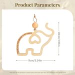 3 PCS Friendship Elephant Ornament, Sisterhood Wooden Elephant Ornament with Story Card, Christmas Ornament Gifts for Women Tribe, Best Friend Christmas Birthday Gifts for Women