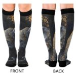 YETTASBIN Elephant Compression Socks for Women Men, Circulation Knee High Stockings for Running Cycling Medical