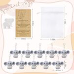 Preboun 10 Set Elephant Friends Gifts with Thank You Card – Handmade Crochet Elephant Keychains for Women, Sisterhood, Friendship,Friends,Christmas & Positive Support Favors