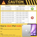 MEEgoodo Case for M4/M3/M2 iPad Air 13 inch Case 2026 2025 2024, Tablet Cover with Trifold Stand + Pencil Holder + Auto Wake/Sleep + Soft TPU Back Cover, Elephants