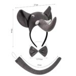 Kirei Sui Kids Animal Costume Elephant Tutu and Headband Gray