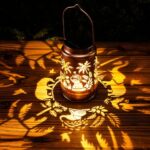 Elephant Solar Lanterns Outdoor Waterproof, Decorative Hanging Solar Lights for Garden Patio, Gifts for Women, Men, Elephant Lovers, Yard Lawn Porch Pathway Tabletop Decor