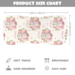 Wauprant 5pcs Elephant Burp Cloths for Baby Boys Girls Parent,100% Cotton Pink Elephant Themed Design Burp Rags, Muslin Burping Cloths Absorbent Spit-Up Cloths for Infant Newborns