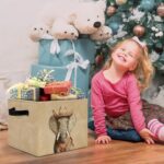 HSIASHENG Western Cowboy Hat Elephant Storage Bins Box with Handles, Elephant Lovers Gifts Laundry Basket Hamper Collapsible Clothes Toys Organizer for Kids Bedroom Bathroom Nursery