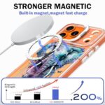Ecute Strong Magnetic Slim Drop Protective Case (Compatible with MagSafe) with Camera Ring Kickstand for iPhone 17 Pro – Color Elephant