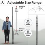 Green Elephant Camping Tarp Poles – Adjustable Aluminum Telescoping Tent Poles for Tarps, Canopy & Awning – Heavy Duty Collapsible Pole Set of 4 – Extends 8ft, Shrinks to 2ft – Caravan & Beach Shade
