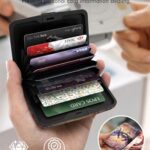 Maicican RFID Blocking Aluminum Credit Card Holder,Slim Metal Wallet for Women & Men, Business Card Case for Travel, Fits Front Pocket (Card holder wallet – Colorful Elephant)