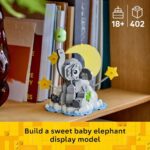 LEGO Baby Elephant in the Sky – Building Set for Adults, Ages 18+ – Nursery Decor for New Parents – Gift for Baby Showers for a Boy or Girl – 40814