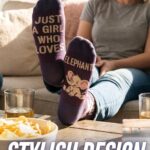 InnoBeta Elephant Socks for Women, Elephant Lover Gifts, Funny One Size Crew Socks Birthday Christmas Ideas for Her Mom Grandma
